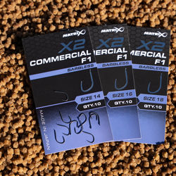 Matrix X2 Commercial F1 Barbless Spade End Hooks